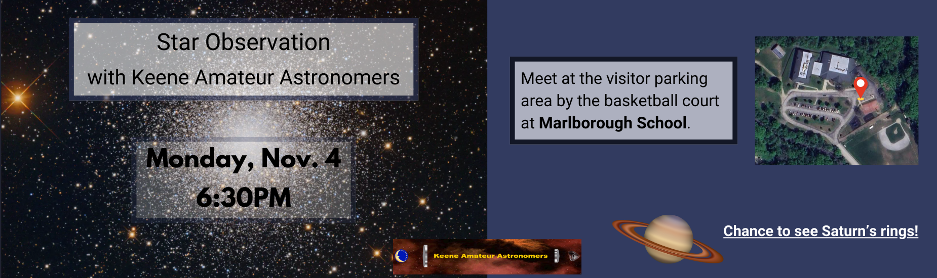 Monday Nov 4 Astronomy at Marl School